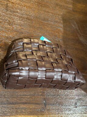 Urban Expressions Brown Basket Weave Ladies Purse  Vegan Leather Brown NWT